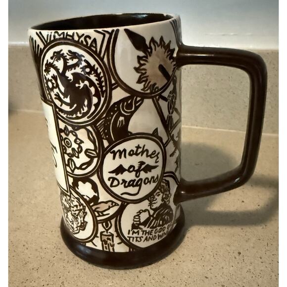 Game of Thrones Westeros Handmade Signed Studio Pottery Goblet Mug Fan Art - Picture 1 of 9
